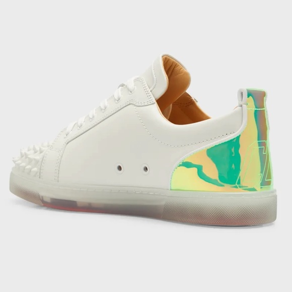 Christian Louboutin Men's VarsiJunior Spikes 2 Leather Low-Top Sneakers - Picture 3 of 11